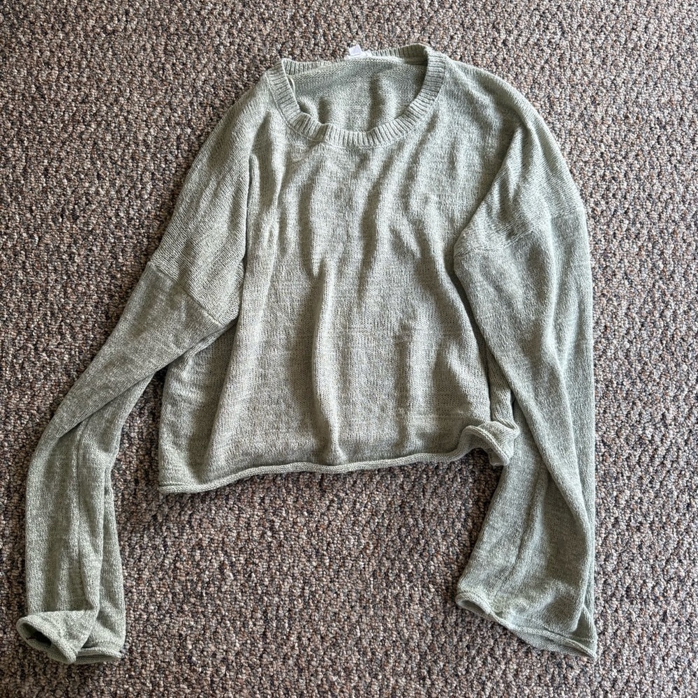 Garage Green Knit Sweater
